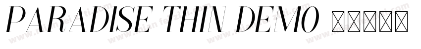 Paradise Thin Demo字体转换
